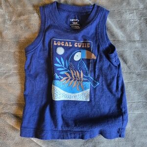 3/$10 Carter's Navy Tank Top with Toucan Design